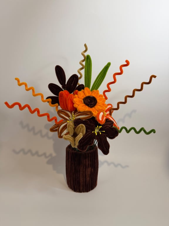 Autumn Pipecleaner flowers 