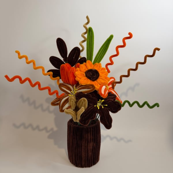 Autumn Pipecleaner flowers 