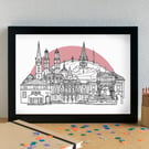Zurich Skyline Travel Art Print