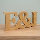 Freestanding Joined Wooden Letters