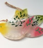 Fused Glass Love Birds Suncatchers - Handcrafted Window Art - Image 9