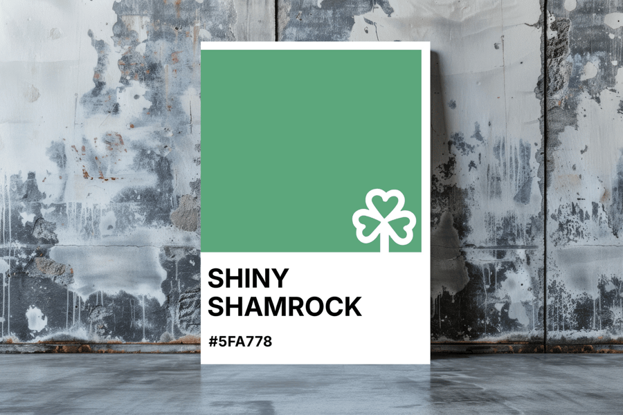 SHINY SHAMROCK Greeting Card – Colour Swatch Series (A6, Blank Inside)