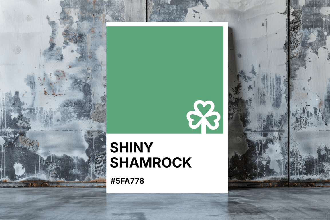 SHINY SHAMROCK Greeting Card – Colour Swatch Series (A6, Blank Inside)