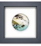 Framed fused glass rondel - F
