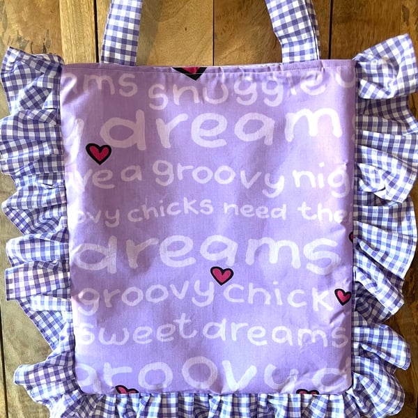 Groovy Chic Ruffled Retro Tote Bag. 