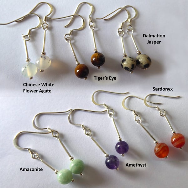 Assorted Sterling Silver & Gemstone Earrings - Perfect for party favours 