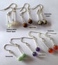 6 Pairs of Assorted Gemstone & Sterling Silver Earrings Party Favours Gifts