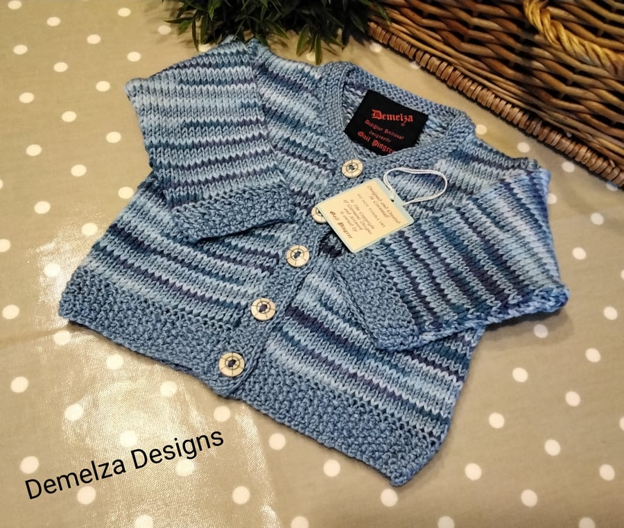 Baby Boys Eco Pure Cotton Cardigan 6-12 months size