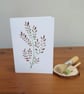 Stencilled Leaves Greeting Card 