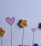 Happy Anniversary Card - Hearts, Flowers and Sequins - Blue and White Polka Dot - Image 4