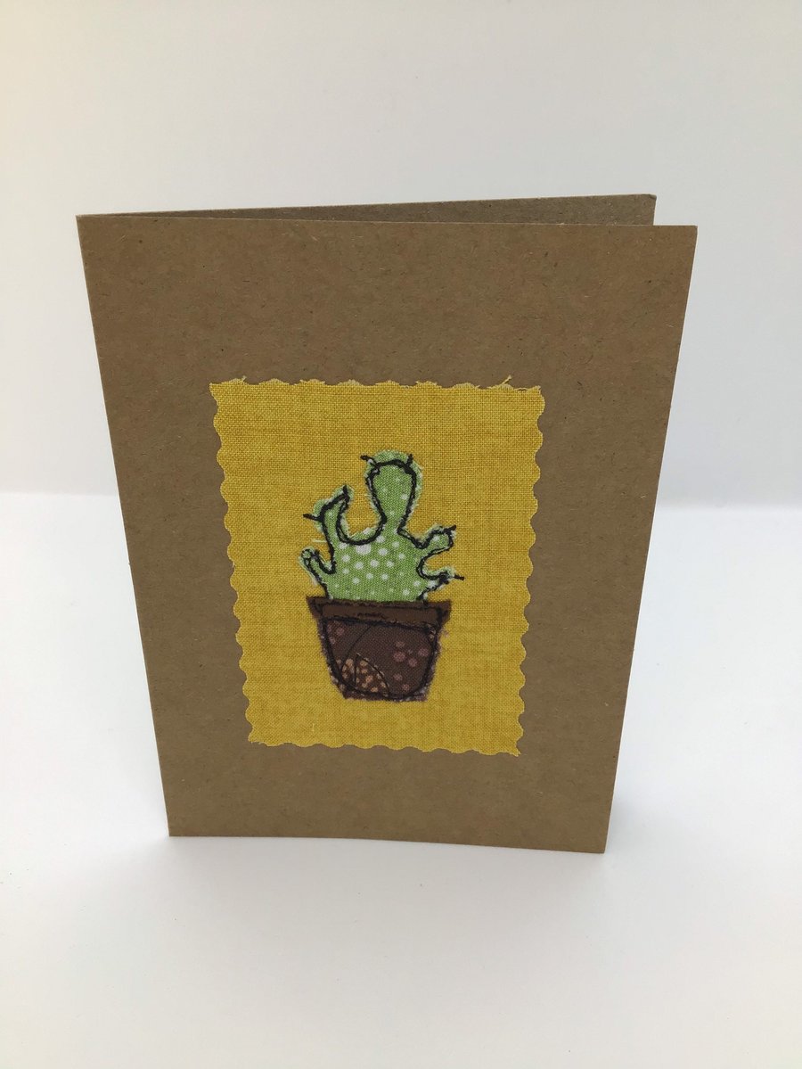 Yellow cactus card