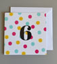 6th Birthday Card for Girl, Age Five, Fifth Birthday Card - Image 1