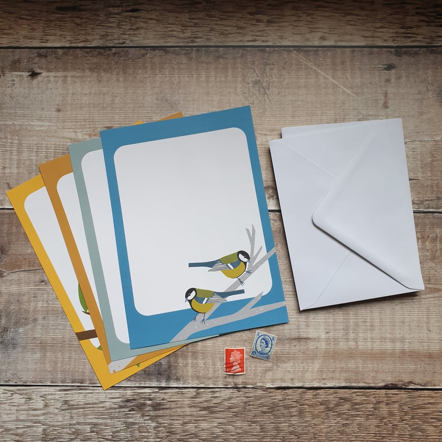 Garden Birds A5 Recycled Writing Paper Set