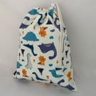 Drawstring Wash Bag, Toiletry Bag, Waterproof lining, Kids Wash bag