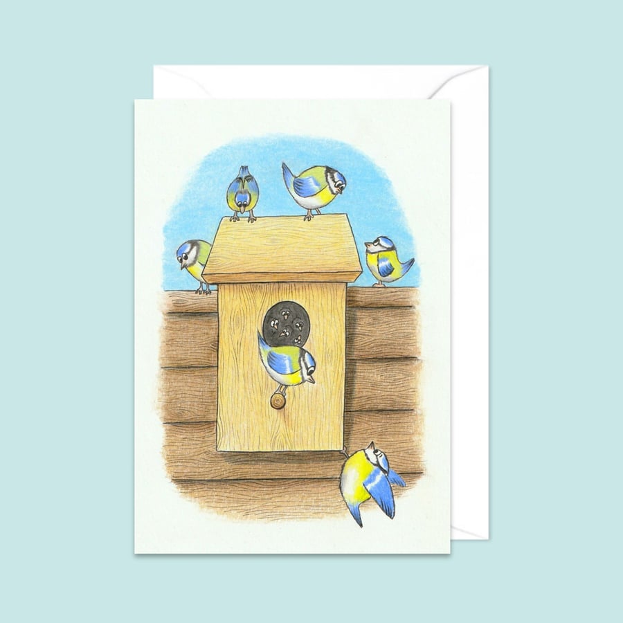 Garden Birds Greeting Card: Bird Lover Birthday Card (204)