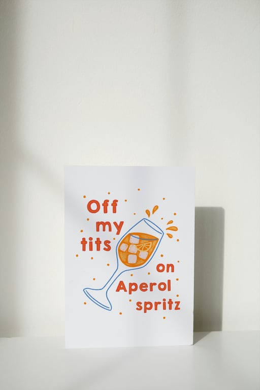 Aperol Spritz - Funny Celebration Blank A6 Card