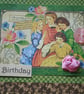 Little Women Birthday Card - Pretty Card - Beth, Jo, Meg and Amy. 