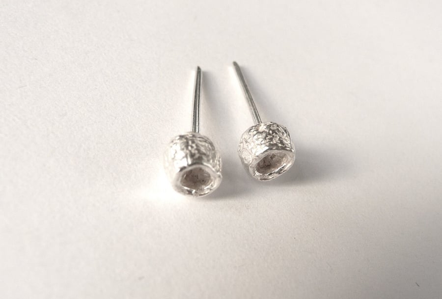 Silver Bottlebrush  Ear Studs