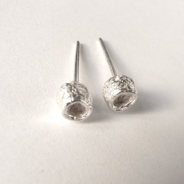 Silver Bottlebrush  Ear Studs
