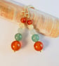 Mixed Gemstone Earrings In Autumn Shades - Handmade In Devon - Image 7