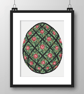 120 - Cross Stitch Imperial Egg Golden Rose Trellis - Modern Easter Egg - Image 3