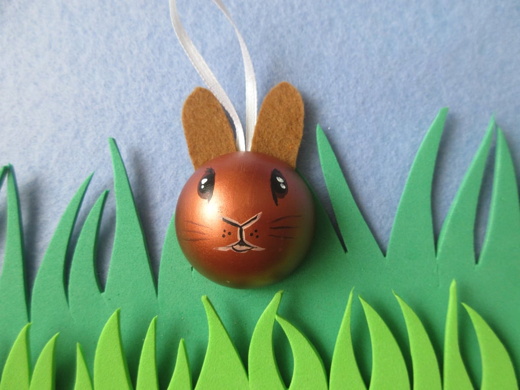 Bunny Rabbit Hanging Decoration Pet Bauble for Christmas Easter etc