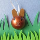 Bunny Rabbit Hanging Decoration Pet Bauble for Christmas Easter etc