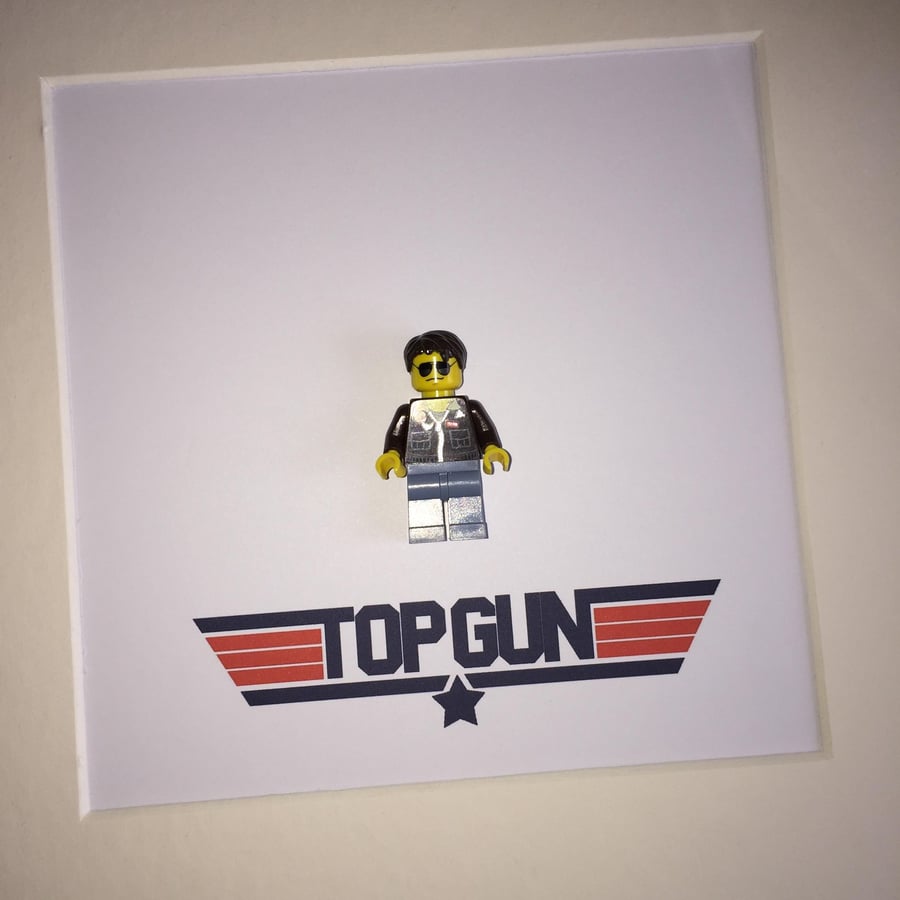 TOP GUN - MAVERICK - FRAMED CUSTOM LEGO MINIFIGURE - AWESOME