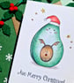 Merry Christmas Card, Funny Avocado Christmas Card, Avo Merry Christmas! - Image 2