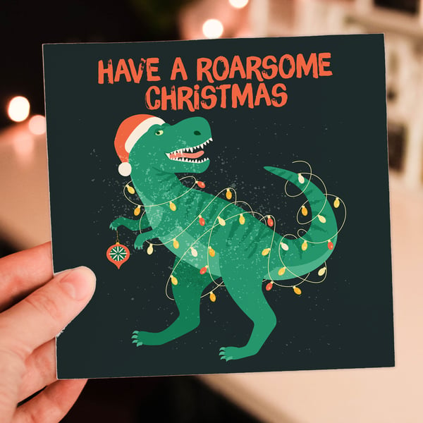 Christmas card: Roarsome Christmas