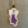 Hanging beaded angel decoration