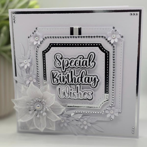 NEW Luxury 7 x 7 traditional standing Birthday Card