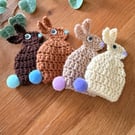 Handmade crochet Easter bunny chocolate egg cover