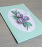 Teacher thank you card with quilled flowers, handmade, personalised - Image 7