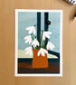 Snowdrops - flower art print - Image 2