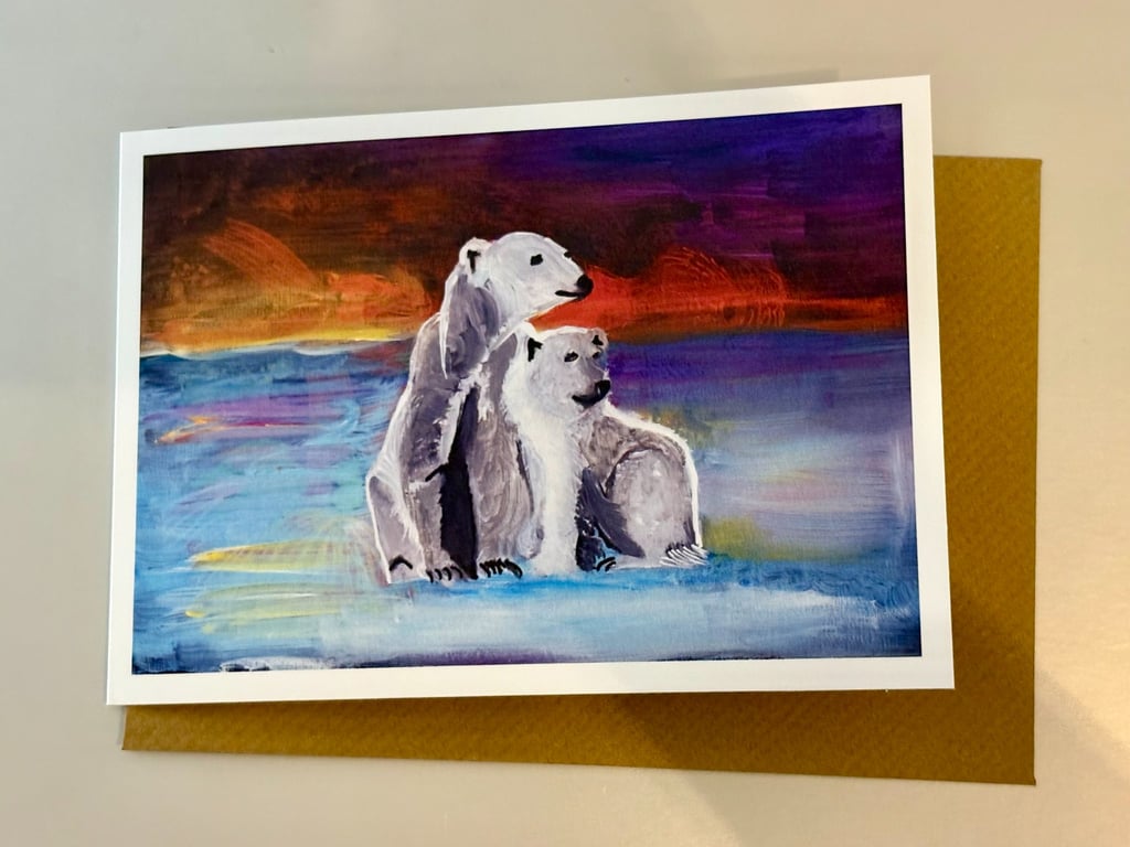 Polar Bears A5 Greeting Cards 