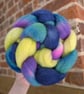 Hand Dyed Bluefaced Leicester Top 101g Spinning Fibre - Northern Lights