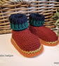 Gender Neutral Funky Bright Baby Booties 3-6 months size  - Image 1