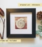 Little ammonite fossil original art miniature, artwork, tiny painting
