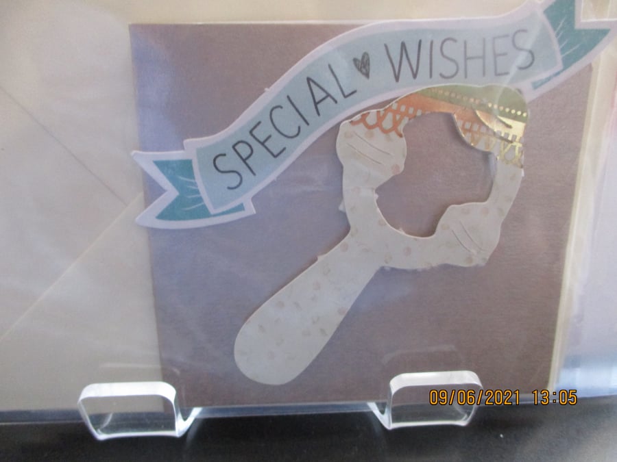 Special Wishes Rattle New Born Mini Card