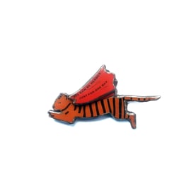Quirky Bowie Flying Tiger 'We can be Heroes' Brooch by EllyMental