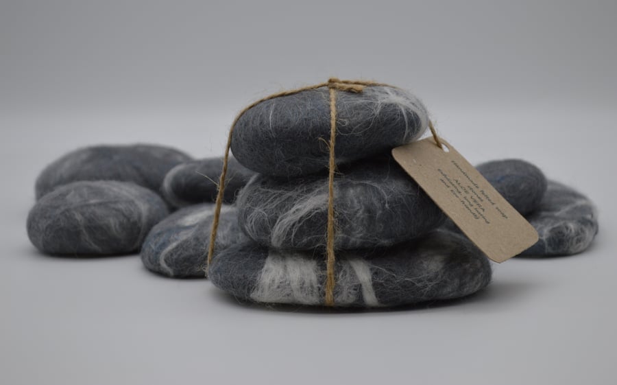  Needle felted Jasmine soap stones seconds Sunday 