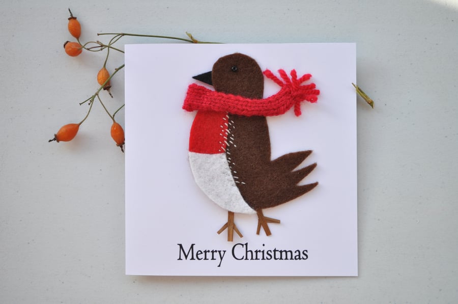 Robin Christmas card