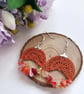 Micro Crochet Gemstone Statement Earrings - Image 6