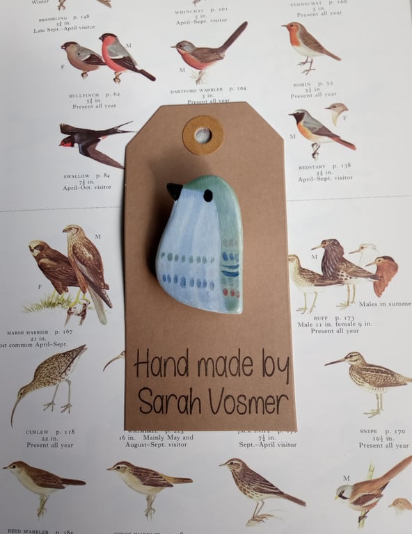 Ceramic Bird Brooch