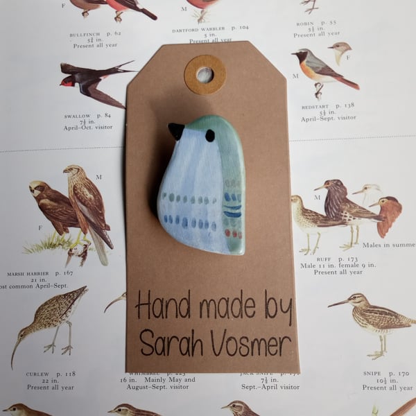 Ceramic Bird Brooch