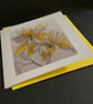 Modern Yellow Iris blank greeting card - Image 2