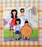 Bobs Burgers Square Print