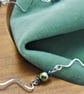 Handcrafted wavy necklace with Hematite rainbow beads - Image 4