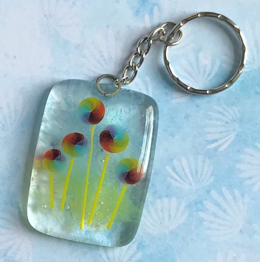 Fused Glass Keyring 